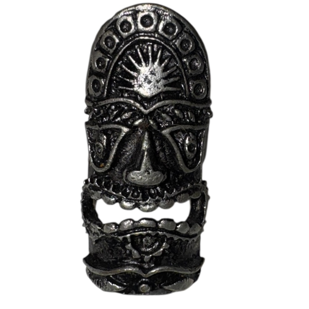 Silver Tribal Mask Ring